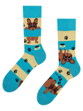 Regular Socks Dogs & Stripes