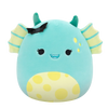 Squishmallows Dearest the Teal Swamp Monster with Spotted Belly and Bat Pin, 20 cm