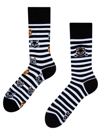 Regular Socks Cats & Stripes