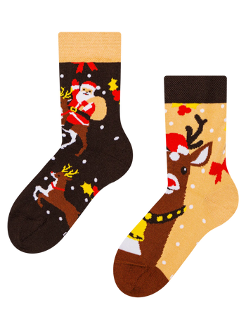Kids' Socks Reindeer & Santa