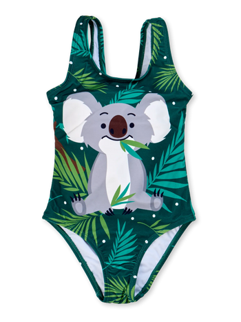 Girls' Swimsuit Koala & Leaves