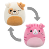Squishmallows Flip-A-Mallows Geraldine the Scottish Fold Cat/Brock the Bulldog, 13 cm