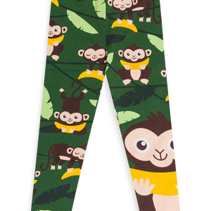 Kids' Cotton Leggings Monkey in the Jungle