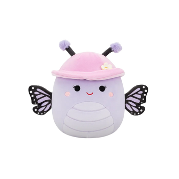 Squishmallows Bibiana the Lavender Monarch Butterfly with Hat and Flower, 20 cm