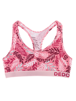 Women's Bralette Pink Leaves