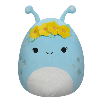 Squishmallows Natnat the Pastel Blue Alien with Flower Crown, 40 cm