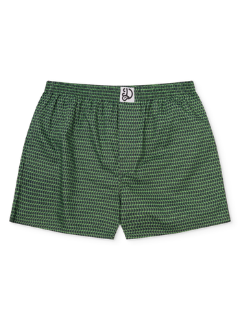 Pastel Green Men's Pattern Boxer Shorts