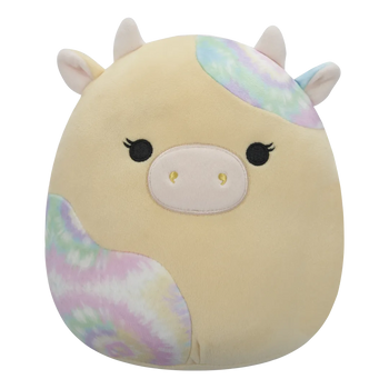 Squishmallows Rina the Yellow Cow with Tie Dye Spots, 20 cm