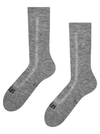 Grey Merino wool terry socks