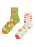 Crew Socks Fox & Butterflies