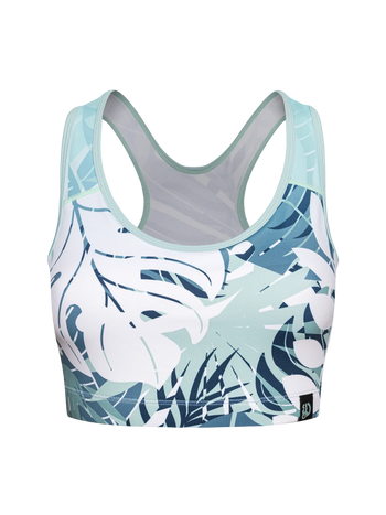 Gym Top Blue Leaves