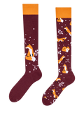 Knee High Socks Fox & Leaves