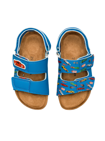 Kids Cork Sandals Fast Cars