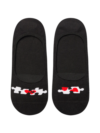 No Show Socks Heart Puzzle