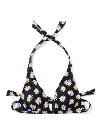 Triangle Bikini Top Daisies at Night