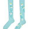 Knee High Socks Turquoise Chamomile