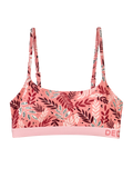 Women's Modal Bralette Pink Leaves