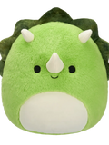 Squishmallows Fuzzamallows Tristan the Green Triceratops, 30 cm