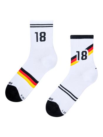 Ribbed Mid Calf Socks German Football Legend