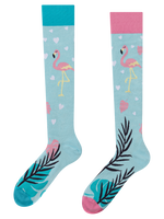 Knee High Socks Love Flamingos