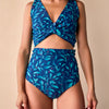 Women's MagicMix Bikini Top Turquoise Flowers