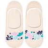 No Show Socks Turquoise Leaves