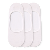 White Classic Cotton No Show Socks 3-pack