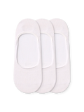White Classic Cotton No Show Socks 3-pack