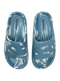 Dark Teal Marble Women's Platform Slides