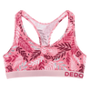 Women's Bralette Pink Leaves