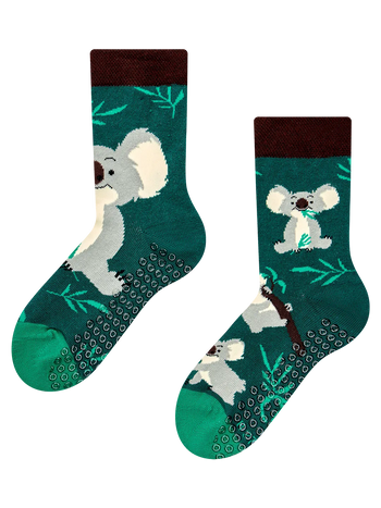 Kids' Non-slip Socks Koala & Leaves