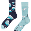 Bamboo Regular Socks Paper Planes & Clouds