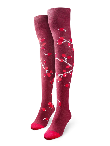 Over the Knee Socks Ripe Rosehips