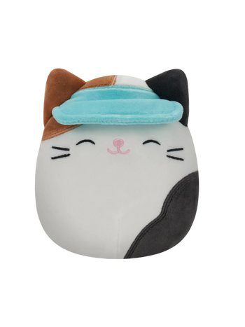 Squishmallows Cam the Calico Cat with Visor, 20 cm