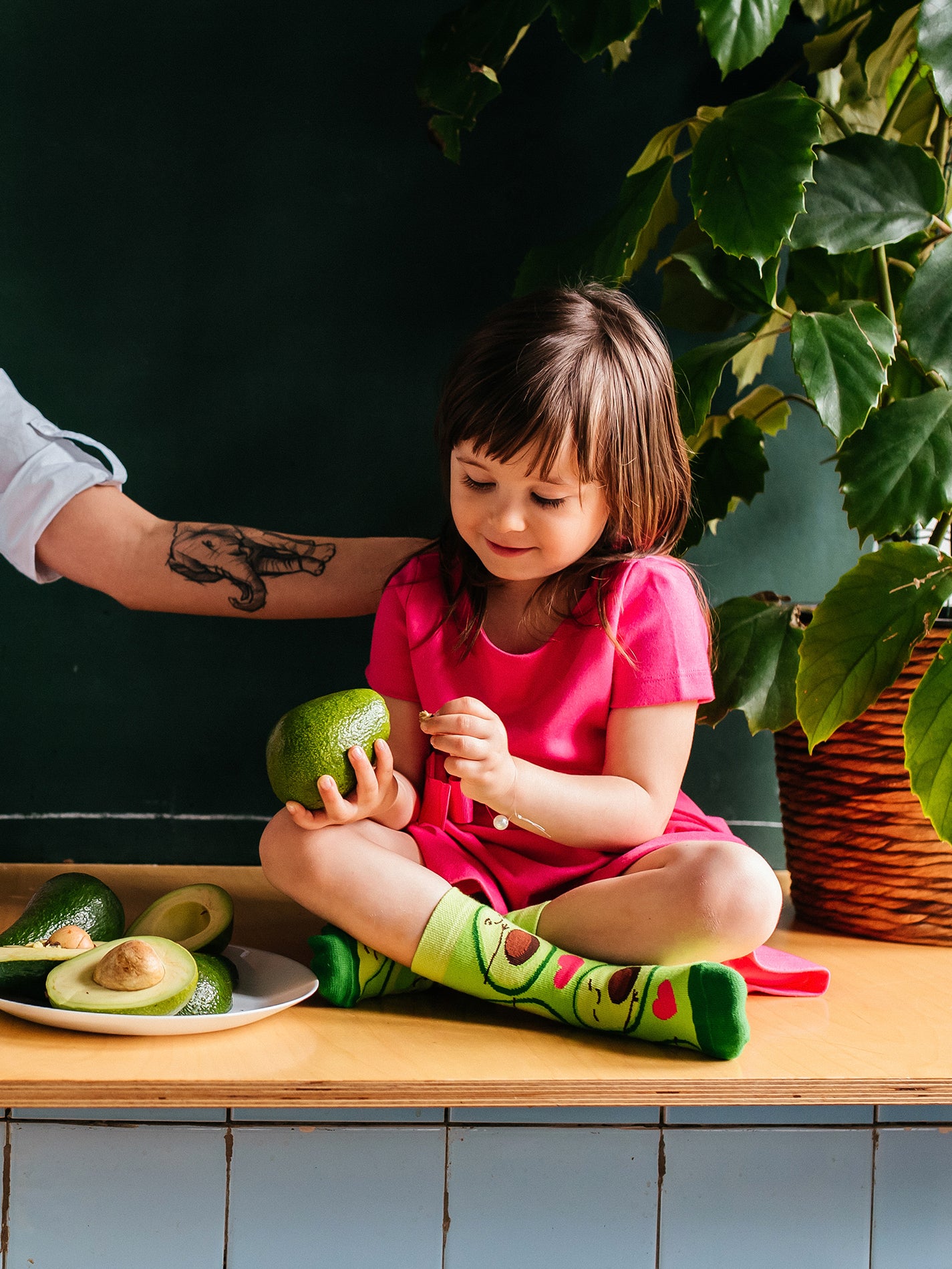 Kids' Socks Avocado Love