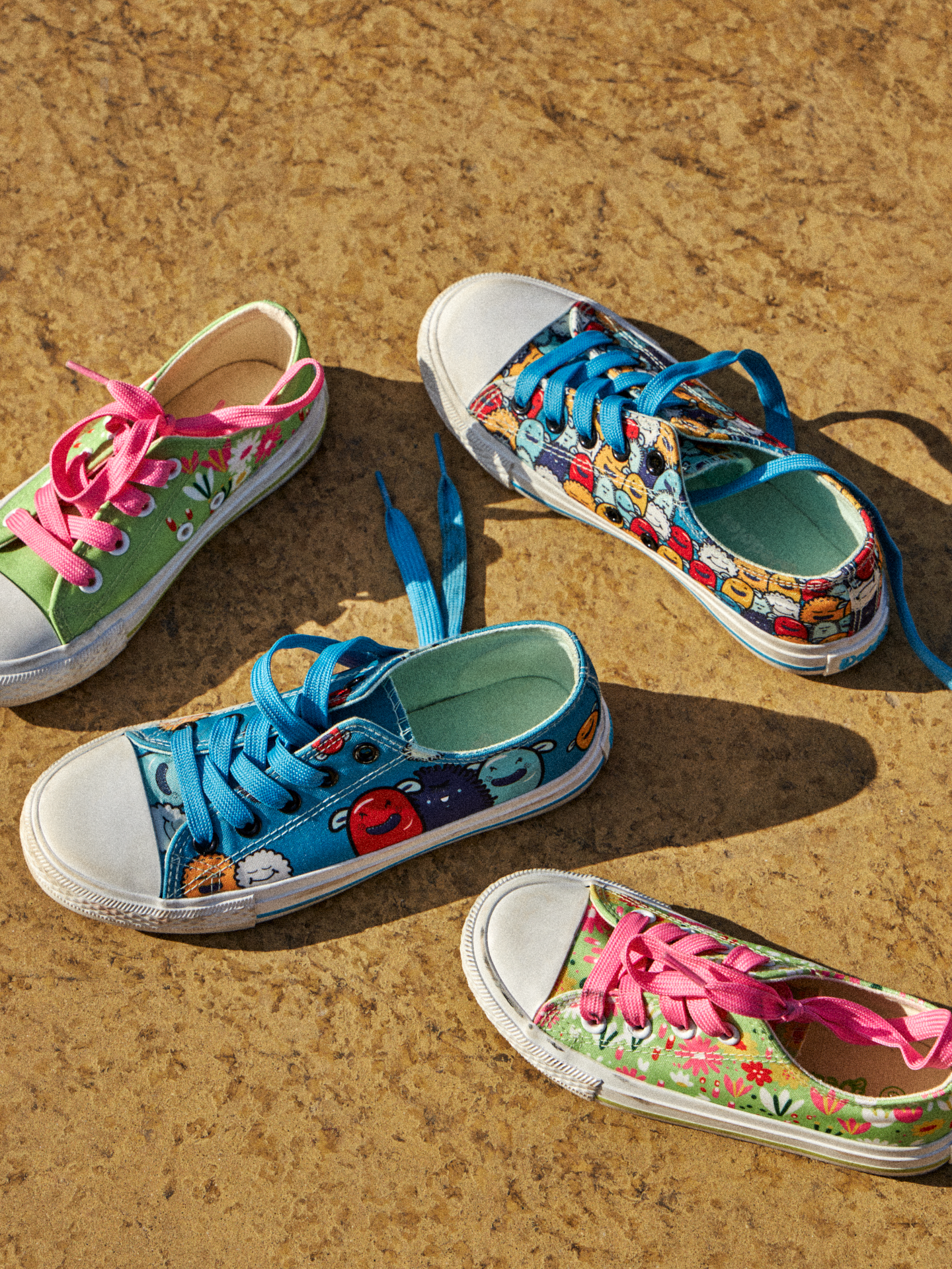 Kids' Canvas Shoes Flower Garden