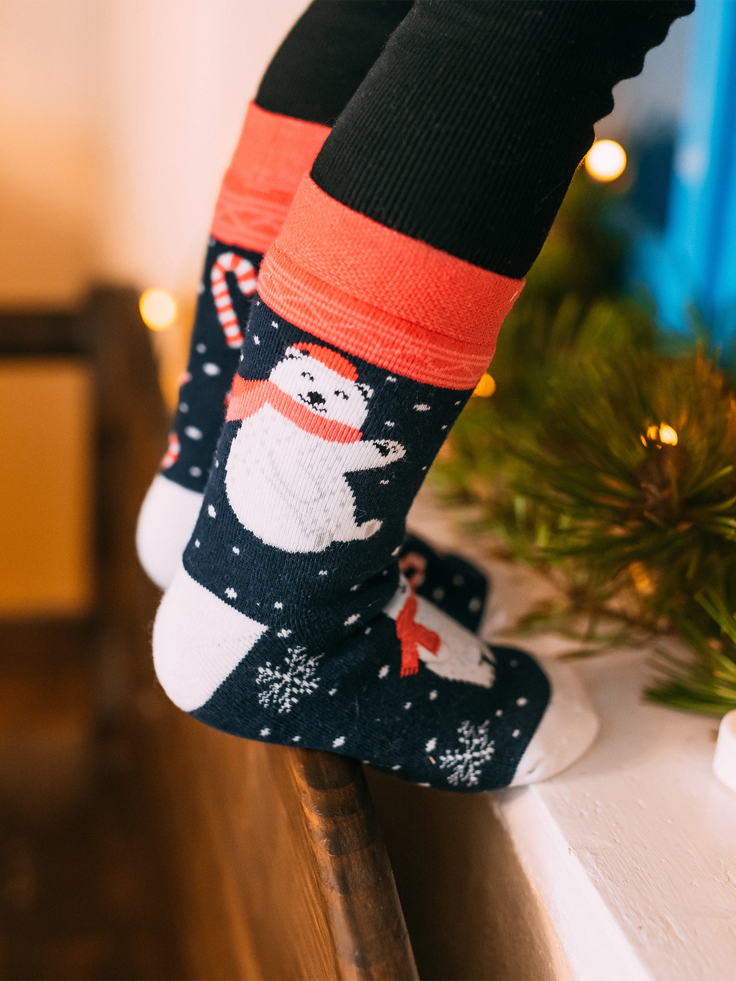 Kids' Warm Socks Christmas Polar Bear