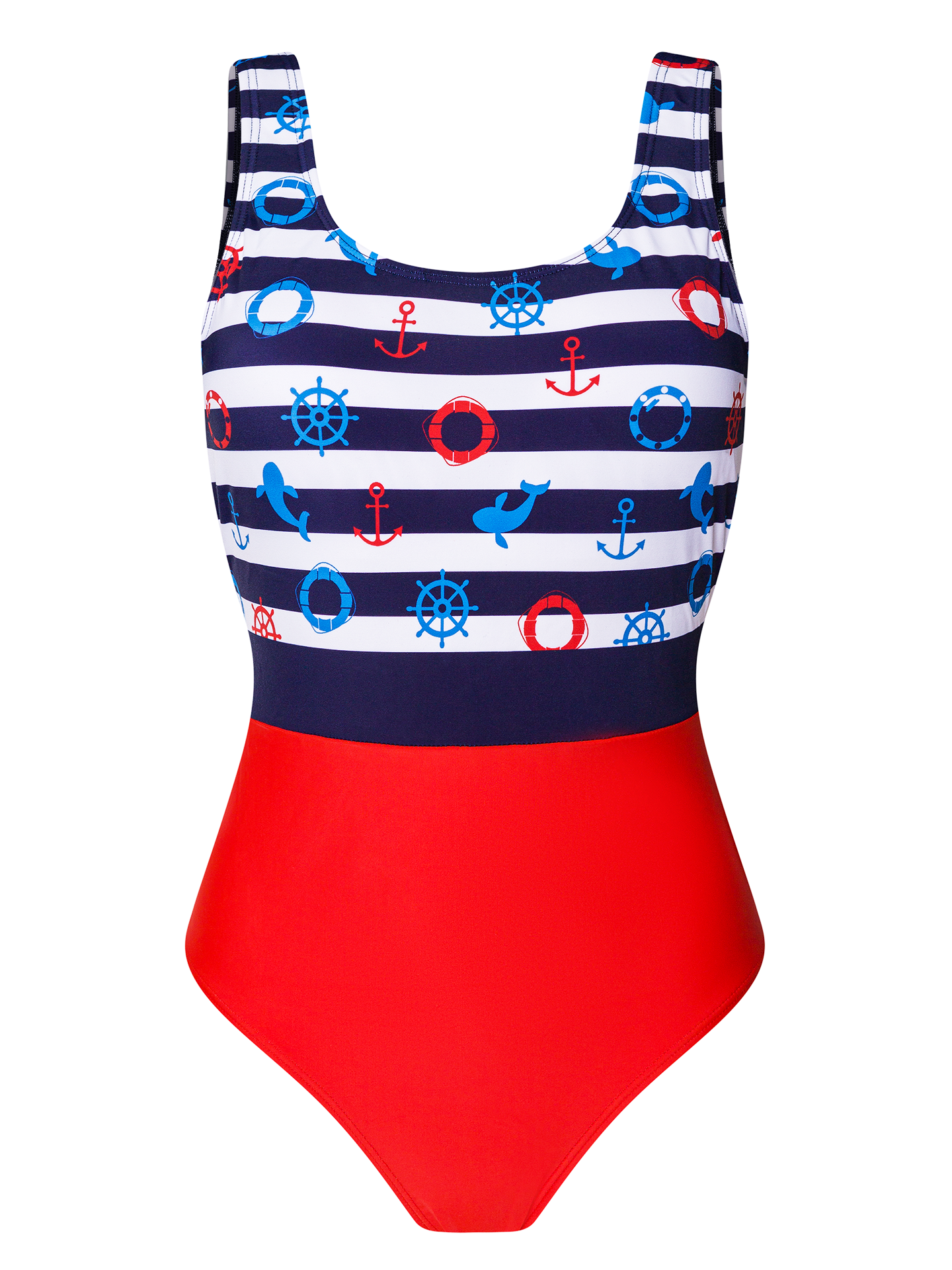 Women's One-Piece Swimsuit Sailor Stripes