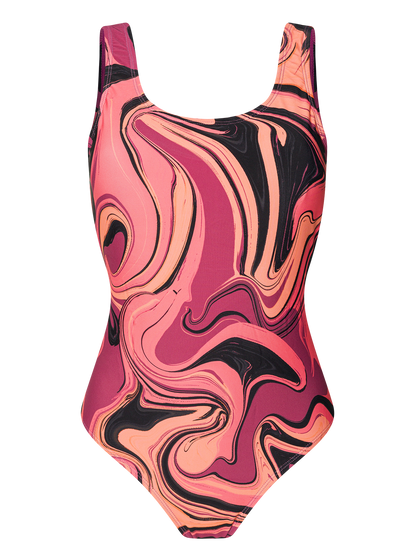 Women's One-Piece Swimsuit Liquid Colors