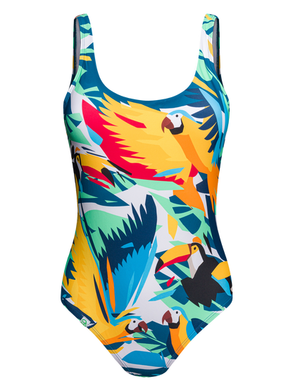 One-piece Swimsuit Tropical Birds