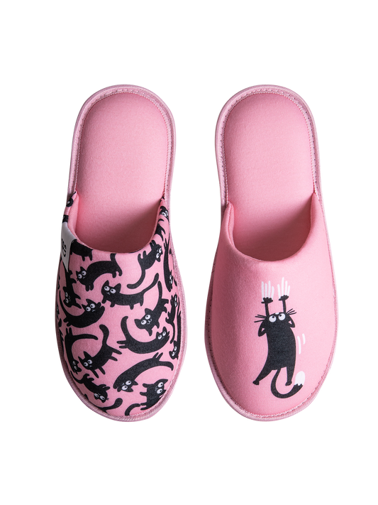 Slippers Pink Cats