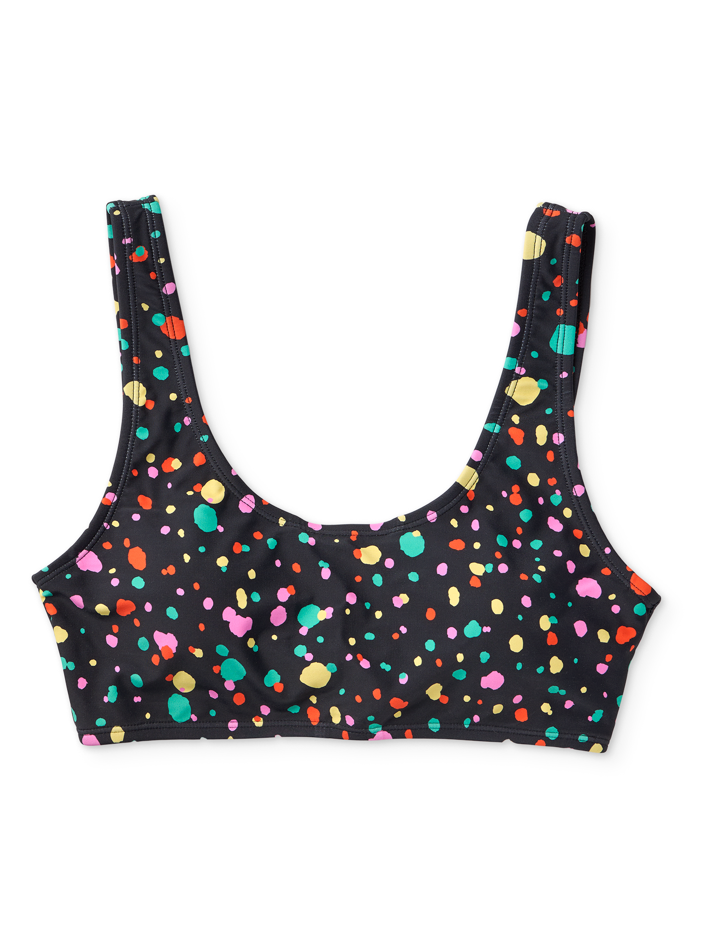 Sporty Bikini Top Colorful Drops