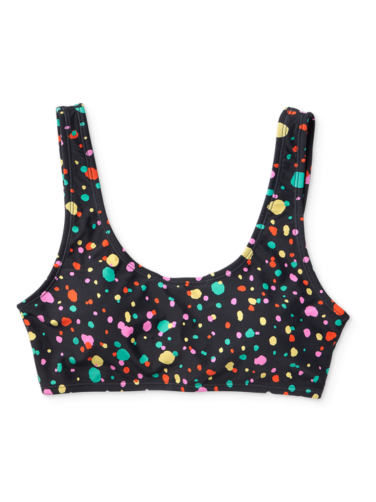 Sporty Bikini Top Colorful Drops