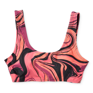 Sporty Bikini Top Liquid Colors