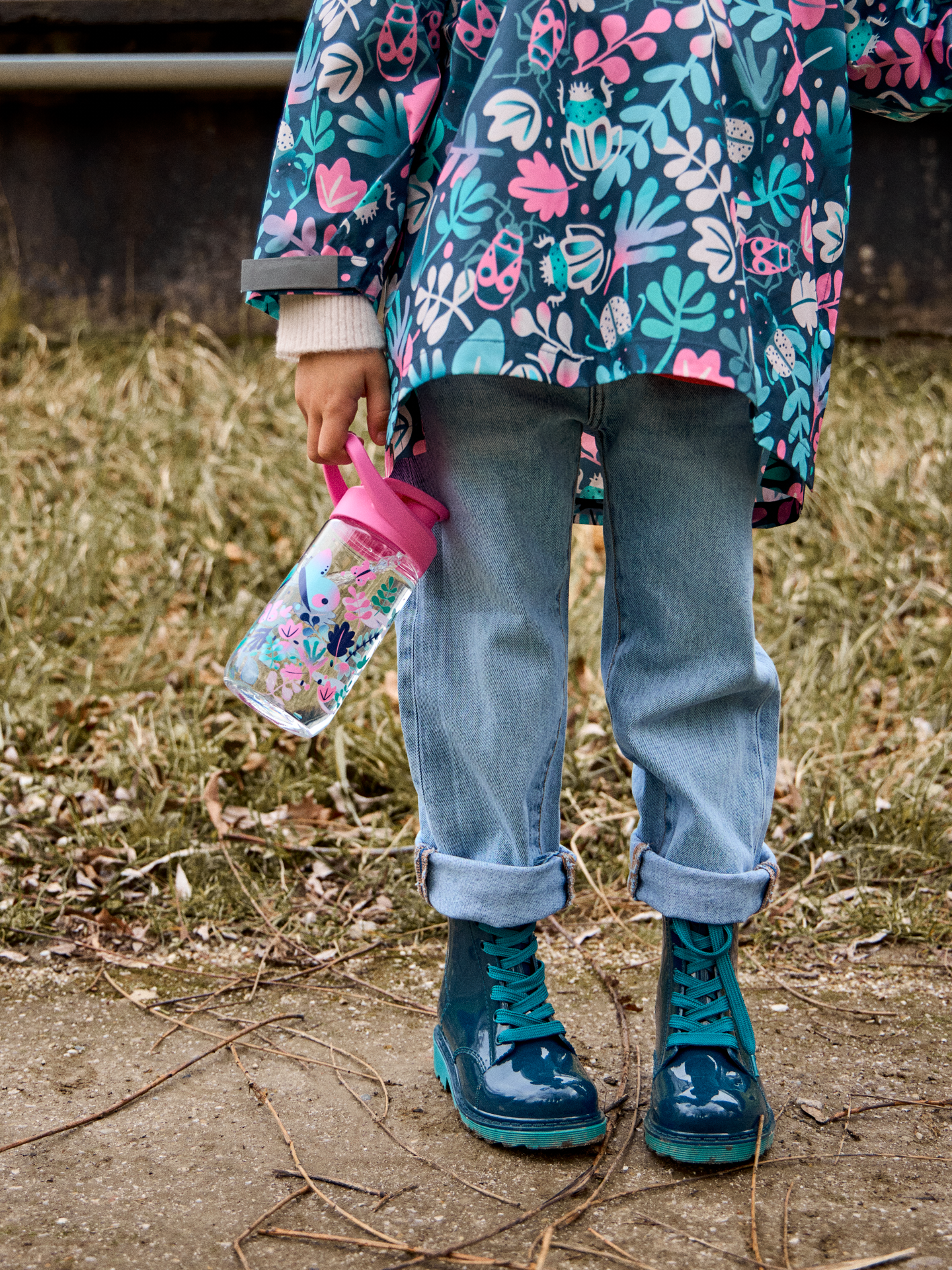 Emerald Blue Kids' Rain Boots