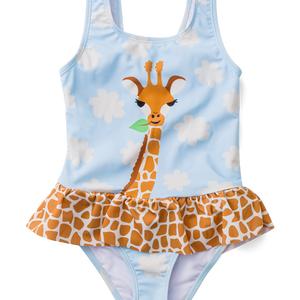 Girls' Swimsuit Cute Giraffe