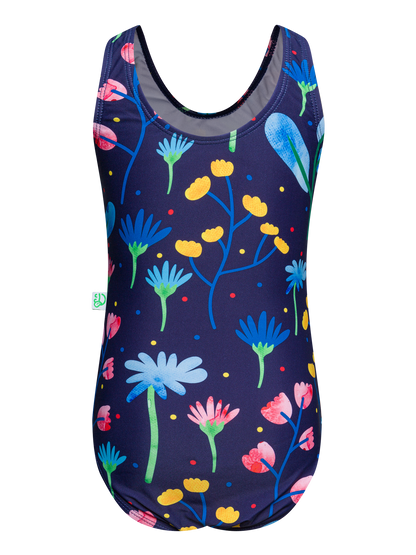 Girls' Swimsuit Aquarelle Flowers