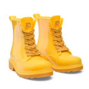 Gold Yellow Kids' Rain Boots