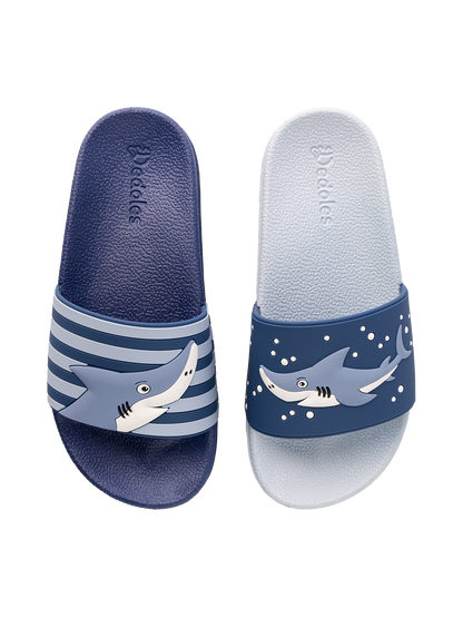 Kids' Slides Grey Shark