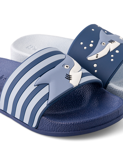 Kids' Slides Grey Shark